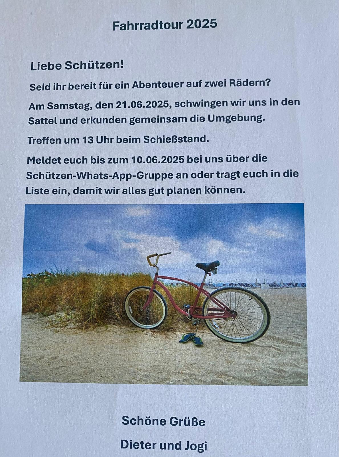 Fahrradtour 2025 Herren